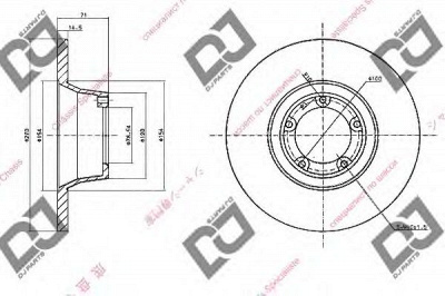 DJ PARTS bd1471 -  Тормозной диск